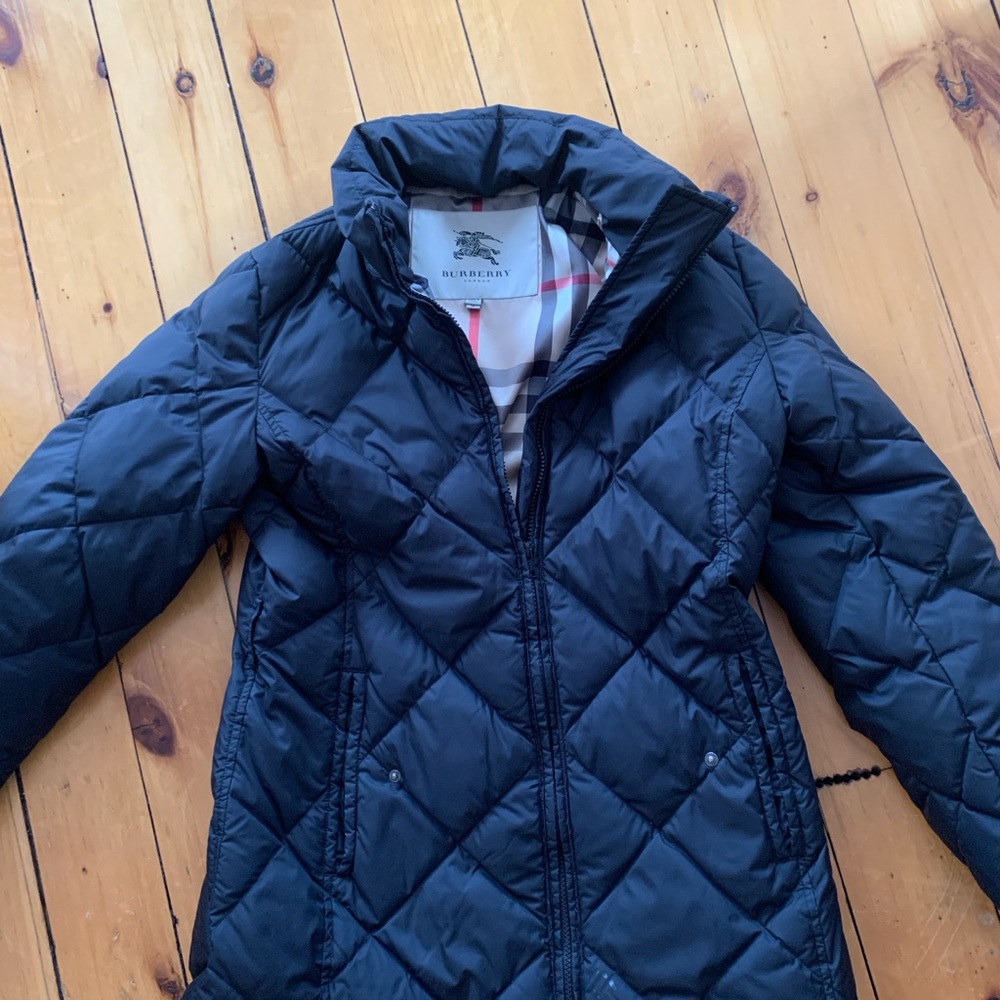 Burberry Black Quilted Jacket Medium